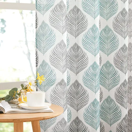 Vista 23 de KGORGE Cortinas opacas para sala de estar, aislamiento térmico, cortinas insonorizadas y cortinas estilo rústico estilo bohemio para cocina