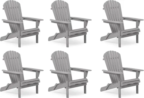 Vista 12 de Silla Adirondack plegable de madera de gran tamaño con respaldo y tablero de asiento premontados, silla de descanso para patio al aire libre