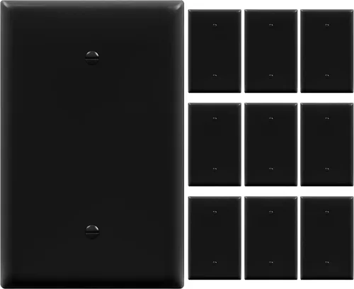 Vista 35 de ENERLITES - Placa para pared de dispositivo en blanco, cubierta en blanco extragrande, acabado brillante, tamaño grande, 1 banda de 5.5 x 3.5