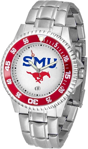 Vista 40 de SunTime Reloj de cuarzo de 1.575 in para hombre, correa de acero inoxidable de 0.787 in, esfera Gameday