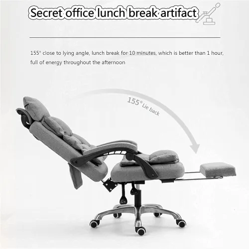 Vista 6 de Ergonomic Big and Tall Executive Desk Chair with Retractable Footrest and High Back Commercial Grade Office Chair Pink Gaming Computer Desk Chair