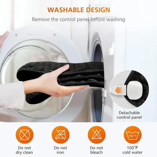 Vista 8 de Snailax Almohadilla térmica para alivio del dolor de espalda, elegible para FSA HSA, 6 ajustes de temperatura y apagado automático, 17 x 33