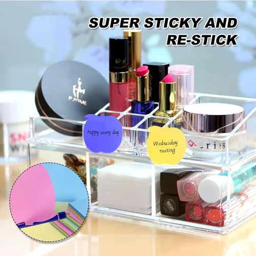 Vista 3 de Notas adhesivas, notas autoadhesivas, pestañas adhesivas de colores para cuadernos, estudio bíblico, suministros de oficina, 2.75 x 2.75 pulgadas