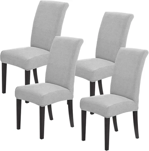 Vista 59 de Joccun - Juego de 2 fundas para sillas de comedor, fundas elásticas para sillas de comedor, fundas de asiento para sillas de comedor, funda de Negro