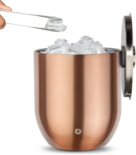 Vista 14 de Snowfox XL Premium Cubo de Hielo Aislado al Vacío de Doble Pared de Acero Inoxidable con Tapa/Cuchara, Accesorios para Bar, Cubo de Fiesta Grande