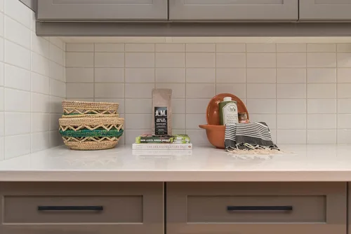 Vista 4 de Ravinte Paquete de 1 manija de cajón de barra cuadrada delgada de 5 pulgadas de centro a centro, manijas de gabinete de cocina, manijas de cajón