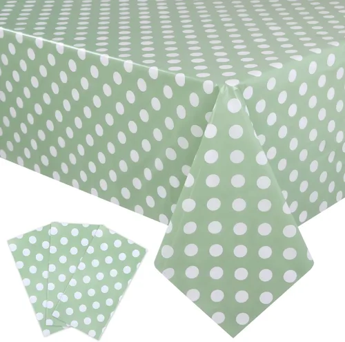 Vista 26 de Kesfey Paquete de 3 manteles a cuadros, color aqua y blanco, 54x108 pulgadas, desechables, de plástico, impermeables, rectangulares, para mesa