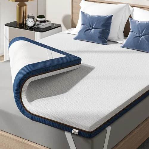 Vista 8 de 3 Inch Gel-Infused Memory Foam Mattress Topper for Twin Size Bed, Ventilated Foam Bed Topper for Back Pain and Pressure Relief, High-Density Cooling