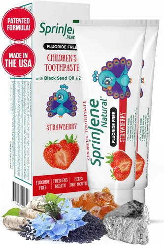 Vista 10 de SprinJene Natural Total Care Pasta de dientes sin flúor – Fórmula patentada con aceite de semilla negra y zinc – Pasta de dientes de boca seca