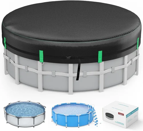 Vista 11 de LXKCKJ Cubierta de Piscina Redonda de 6 Pies, Cubiertas Solares para Piscinas Sobre el Suelo, Cubiertas de Piscina de Tanque de Almacenamiento
