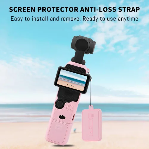 Vista 6 de Funda de silicona Pocket 3 para DJI Osmo Pocket 3, funda protectora de lente resistente a los arañazos Funda compatible con DJI OSMO Pocket 3