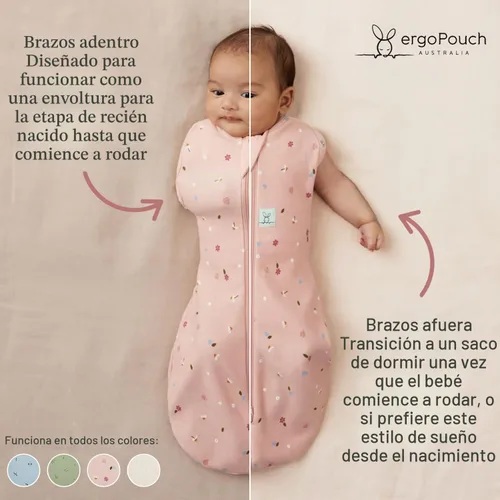 Vista 4 de ergoPouch Cocoon Swaddle Sack 0.2 TOG - Saco de dormir para bebé, ajuste suave y ceñido que ayuda a calmar el reflejo de sobresalto, ideal