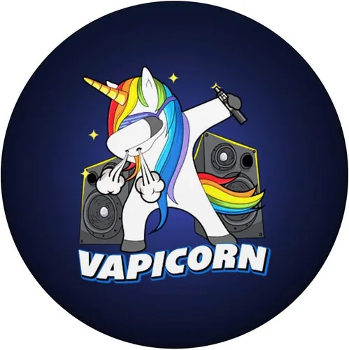 Vista 3 de Funny Vape Vapicorn Dabbing Vaping Unicorn Vapor Mod PopSockets agarre y soporte para teléfonos y tabletas, Negro