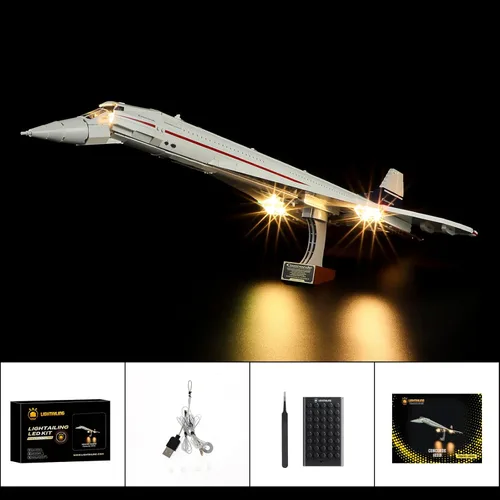 Vista 6 de Lightailing Luz para Lego- 10318 Concorde - Kit de iluminación LED compatible con el modelo de bloques de construcción Lego - NO incluido el juego