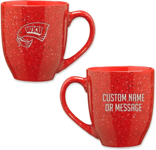 Vista 76 de Rico Industries NCAA UCLA Bruins Royal Blue - Taza de café de cerámica moteada grabada con láser de 16 onzas