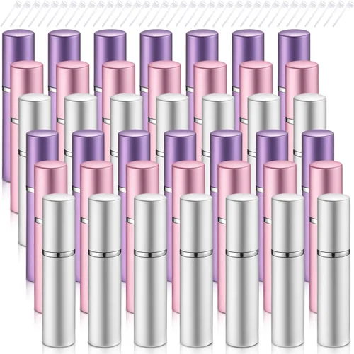Vista 8 de Zonon Mini atomizador de perfume recargable de 0.2 fl oz, 0.2 fl oz, botella de perfume portátil con 56 piezas de bomba de recarga, dispensador