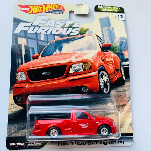 Hot Wheels Premium 2020 Motor City Muscle F&F, rojo Ford F-150 SVT Lightning