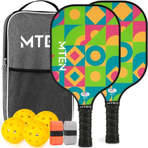 Vista 28 de Pickleball Paddles Set of 2 or 4, or Single Paddle – USAPA Approved Fiberglass Surface Pickleball Rackets Set for Men & Women