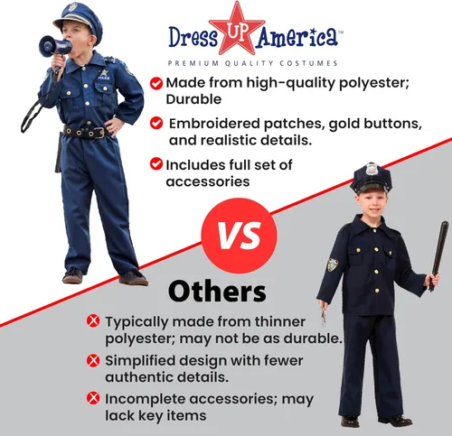 Vista 7 de Ganador de premio Deluxe Policía Dress Up Costume para Niños