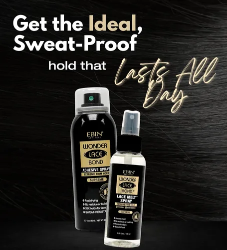 Vista 6 de Wonder Lace Bond Supreme - Aerosol adhesivo para peluca de 2.7 onzas con spray de encaje para derretir 3.39 onzas por EBIN NEW YORK - Pegamento sin