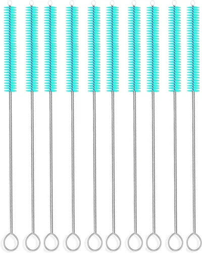 Vista 8 de Cepillo de paja largo, limpiador de tubos de nylon 10-ihch X 2/5 pulgadas Juego de 10 (negro)