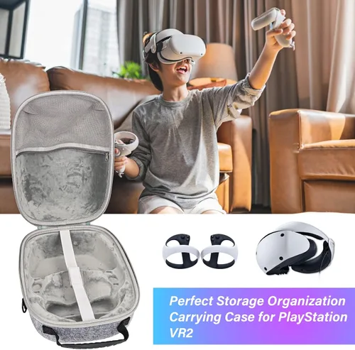 Vista 7 de HuiJuKeJi Hard Carrying Case Compatible with PlayStation VR2 Gaming Headset and Touch Controllers Accessories,Anti-collision Box for PSVR2 with