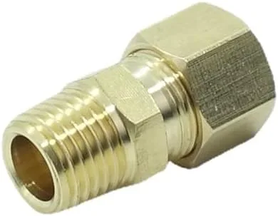 Vista 3 de 3 piezas de conexión de compresión de latón 1/2" OD del tubo x 1/2" OD conector de unión