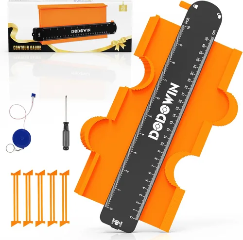 dodowin Medidor de contorno con cerradura, regalos para él, hombres, cumpleaños, papá, marido, herramienta de contorno de forma de súper calibre