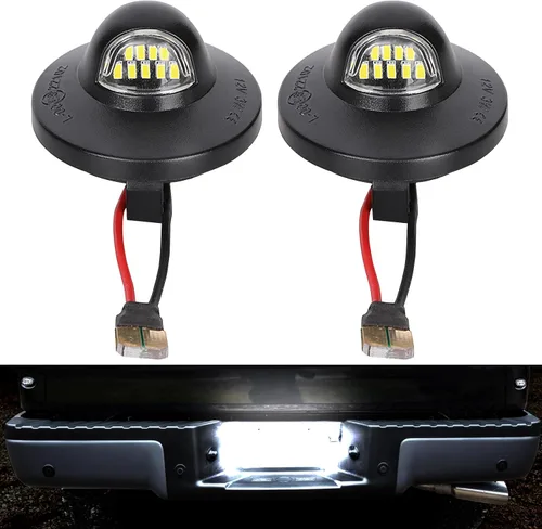 LED License Plate Light Tag Lights Assembly Compatible with Ford F150 F250 F350 F450 F550 Superduty Ranger Explorer Bronco Excursion