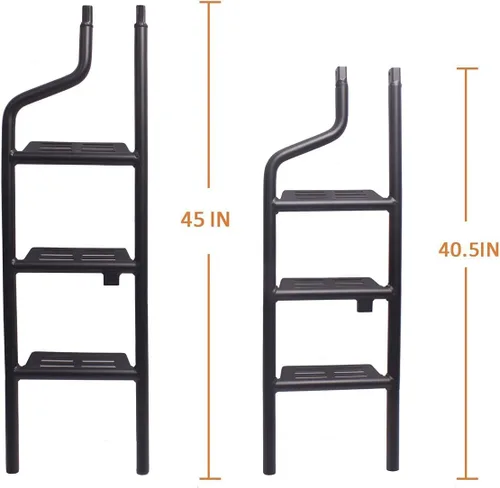 Vista 4 de TZD - Juego de escalera plegable para puerta trasera, aleación de aluminio, accesorios universales para camión, fácil de instalar, seguro y cómodo