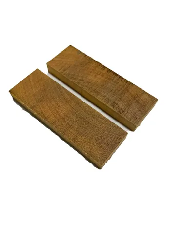 Exotic Wood Zone Osage Orange Crosscut Cuchillo de Madera Blancos/Escalas de Cuchillo a juego | 3/8" x 1.5" x 5"
