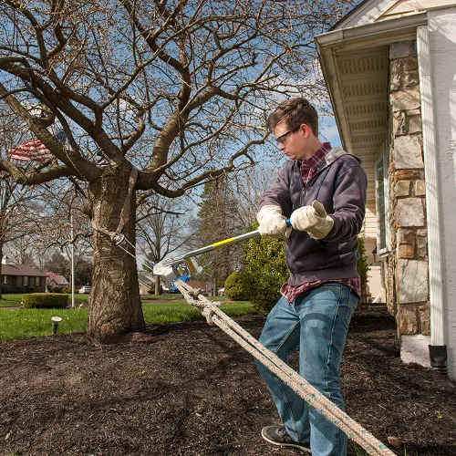 Vista 6 de Polea de elevación de armazón medio con cable, trinquete y manivela Lug-All 4000-20, capacidad de carga 2 toneladas, altura de elevación 10 a 20 pies