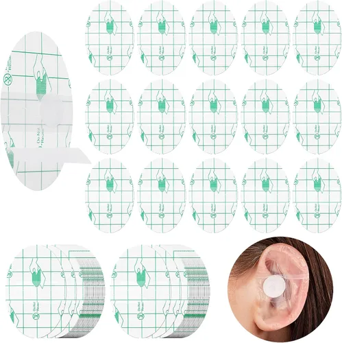 Vista 10 de Cubiertas para los oídos para la ducha, 120 piezas impermeables para adultos, cubiertas para los oídos para natación, ducha, protectores de oídos