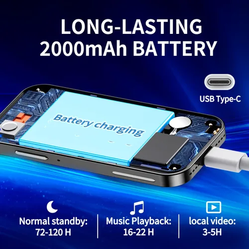 Vista 8 de Reproductor MP3 con Bluetooth WiFi de 80GB, reproductor de música digital portátil para dispositivos Android con pantalla táctil HiFi de 3.9