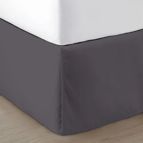 Vista 10 de SGI Bedding Falda de cama tamaño individual de 12 pulgadas con caída, estilo plataforma con ajuste seguro, aspecto clásico a medida, elegante