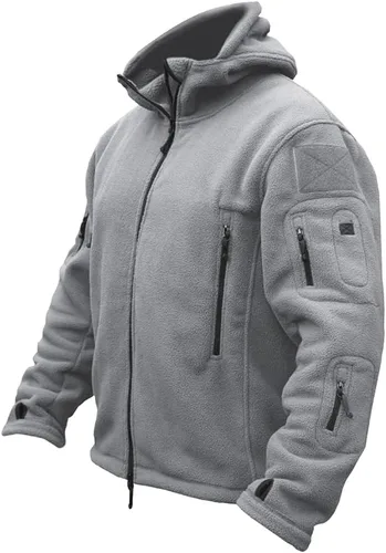 Vista 11 de ReFire Gear Chaqueta táctica militar deportiva de hombre con capucha de lana para clima frío