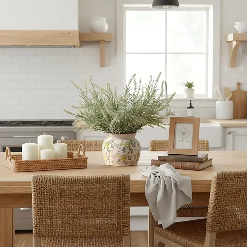 Vista 140 de SIDUCAL Florero decorativo de cerámica Florero rústico de 7.48 pulgadas para decoración del hogar, mesa, sala de estar, baño, escritorio de café