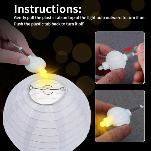 Vista 3 de 24 mini luces LED, globos de luz LED para linternas de papel, huevos de Pascua, fiesta de cumpleaños, boda, Halloween, decoración de Navidad, duran
