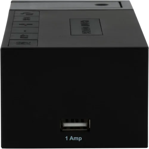 Vista 4 de La Crosse Technology 616-1950-INT Reloj despertador con proyector emergente de barra y puerto de carga USB