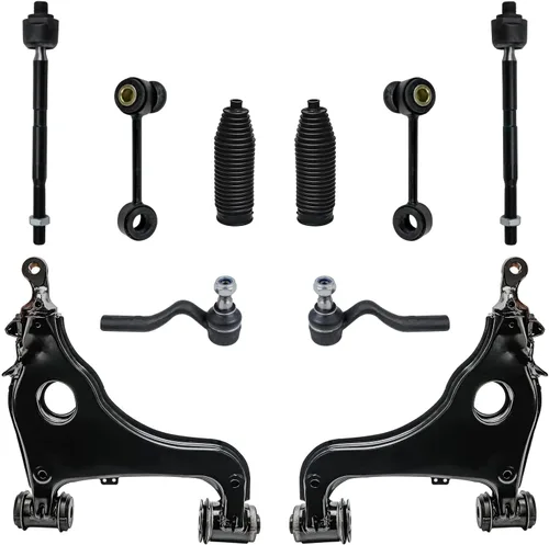 Vista 25 de Detroit Axle - Kit de suspensión delantera de 10 piezas para Ford Freestar Mercury Monterey 04-07, 2 brazos de control inferiores con rótula 4