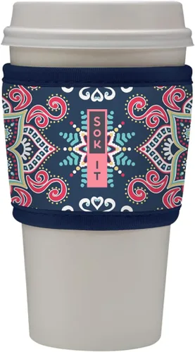 Vista 51 de Sok It HotSok Coffee & Tea - Funda de neopreno con aislamiento reutilizable (floral abstracto)