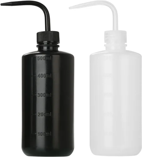 Vista 17 de 2 piezas Botella de lavado de tatuajes 250 ml 8 oz Botella de agua para riego de suculentas, limpieza médica - Blanco y Rosa