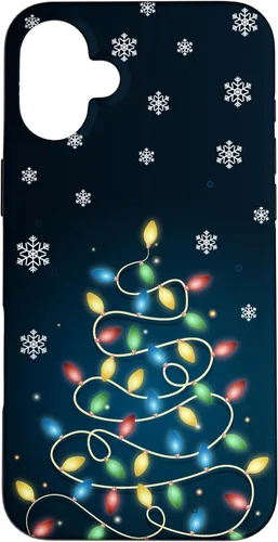 Vista 23 de Christmas Lights ICY Crystals Theme Snowflake Case for iPhone 17
