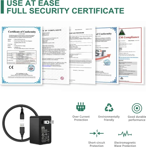 Vista 7 de FITE ON Cable micro USB y cargador de pared de repuesto para Dremel 7350-5 Lite 7760-N/25 Lite 7760 N/10 4V Li-Ion Kit de herramientas rotativas