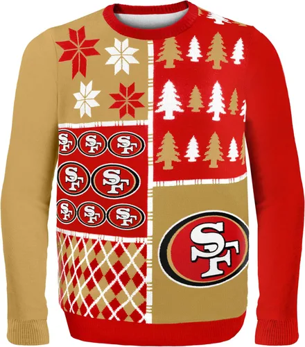 FOCO NFL Unisex-Adult NFL Busy Block Ugly Sweater