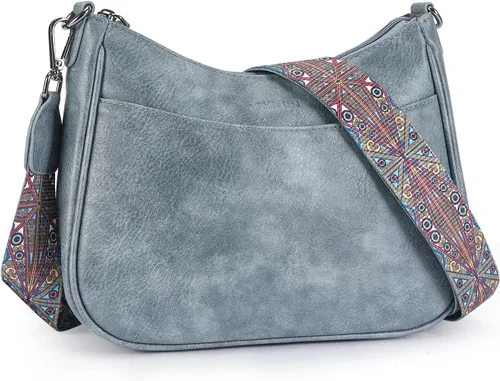 Vista 12 de APHISON Bolso cruzado de cuero moderno con correa ajustable, bolso de hombro para mujer