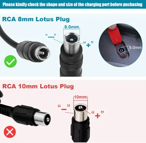 Vista 5 de Cargador eléctrico de scooter certificado SGS de 42 V 2 A (cargador de conector RCA redondo) compatible con Segway Ninebot Scooter, Lime, Lime-S