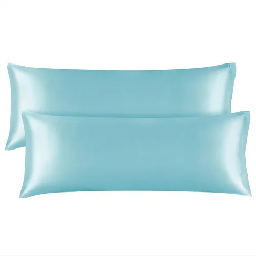 Vista 89 de BEDELITE Funda de almohada de satén para cabello y piel, súper suave y refrescante similar a las fundas de almohada de seda, paquete de 2 con cierre