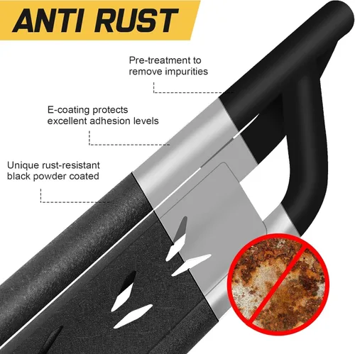 Vista 6 de SMANOW - Tablas de ejecución de rueda a rueda compatibles con Jeep Gladiator JT 2020-2025 de 4 puertas, barras nerf de acceso a la cama, estribos