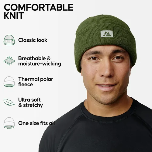 Vista 2 de DANISH ENDURANCE Gorro cálido con forro polar para hombres y mujeres sombrero de invierno